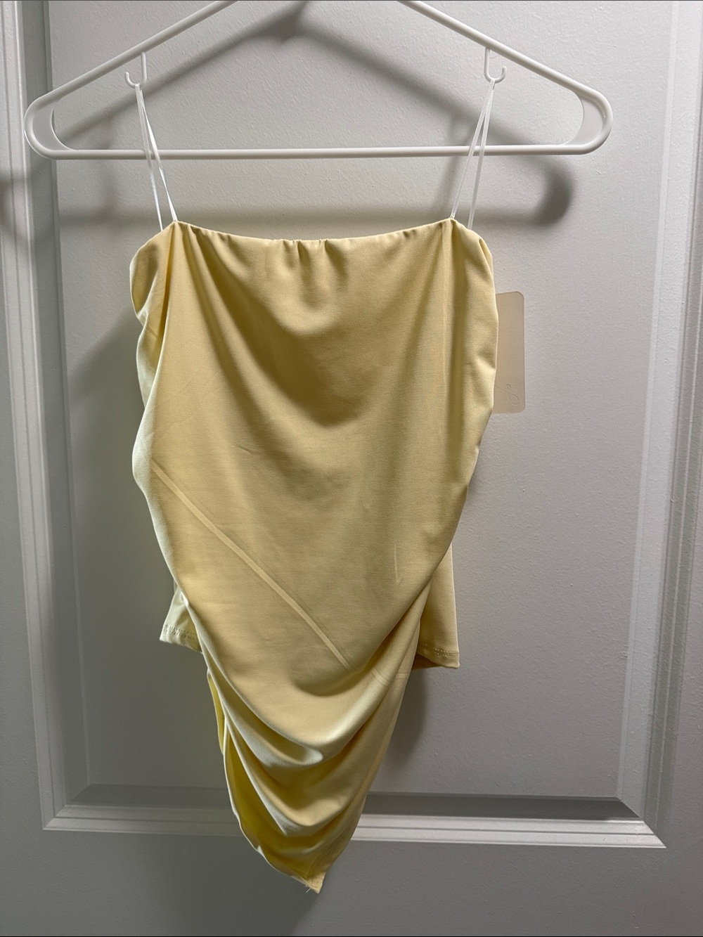 Women’s Light Yellow Draped Cami Top